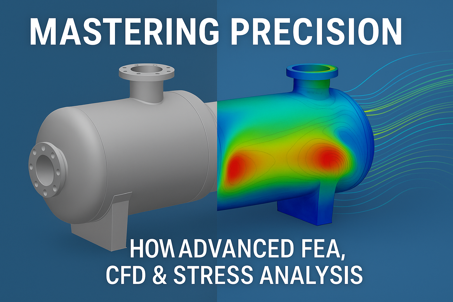 3D pressure vessel with FEA and CFD simulation analysis